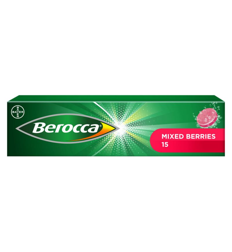Berocca Energy Mixed Berries Sugar-Free Effervescent Tablets - 15 Tablets — product packaging