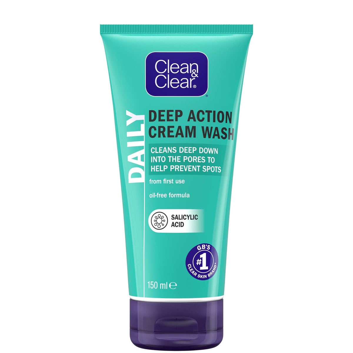 Clean & Clear Daily Deep Action Cream Wash - 150ml — product packaging