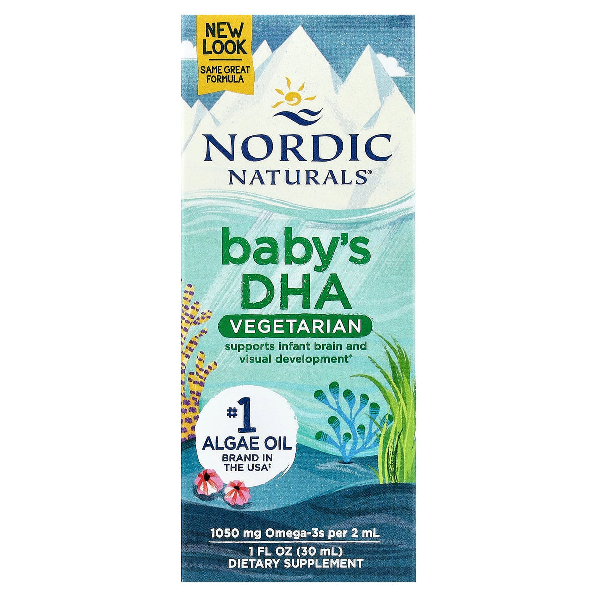 Nordic Naturals Baby's DHA Vegetarian Algae Oil Liquid - 30ml — product packaging