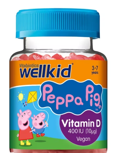 Vitabiotics Wellkid Peppa Pig Vitamin D strawberry gummies