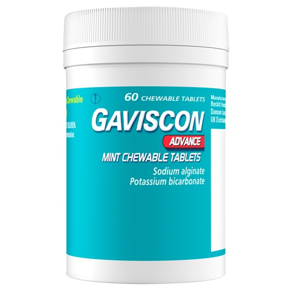 Gaviscon Advance Mint 60 Chewable Tablets