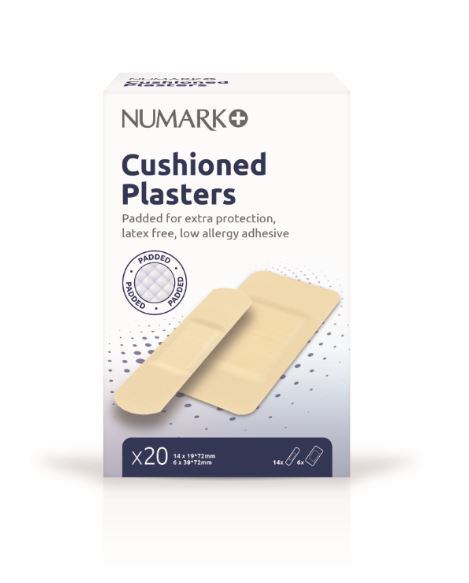 Numark Cushioned Plasters - 20 Plasters — product packaging
