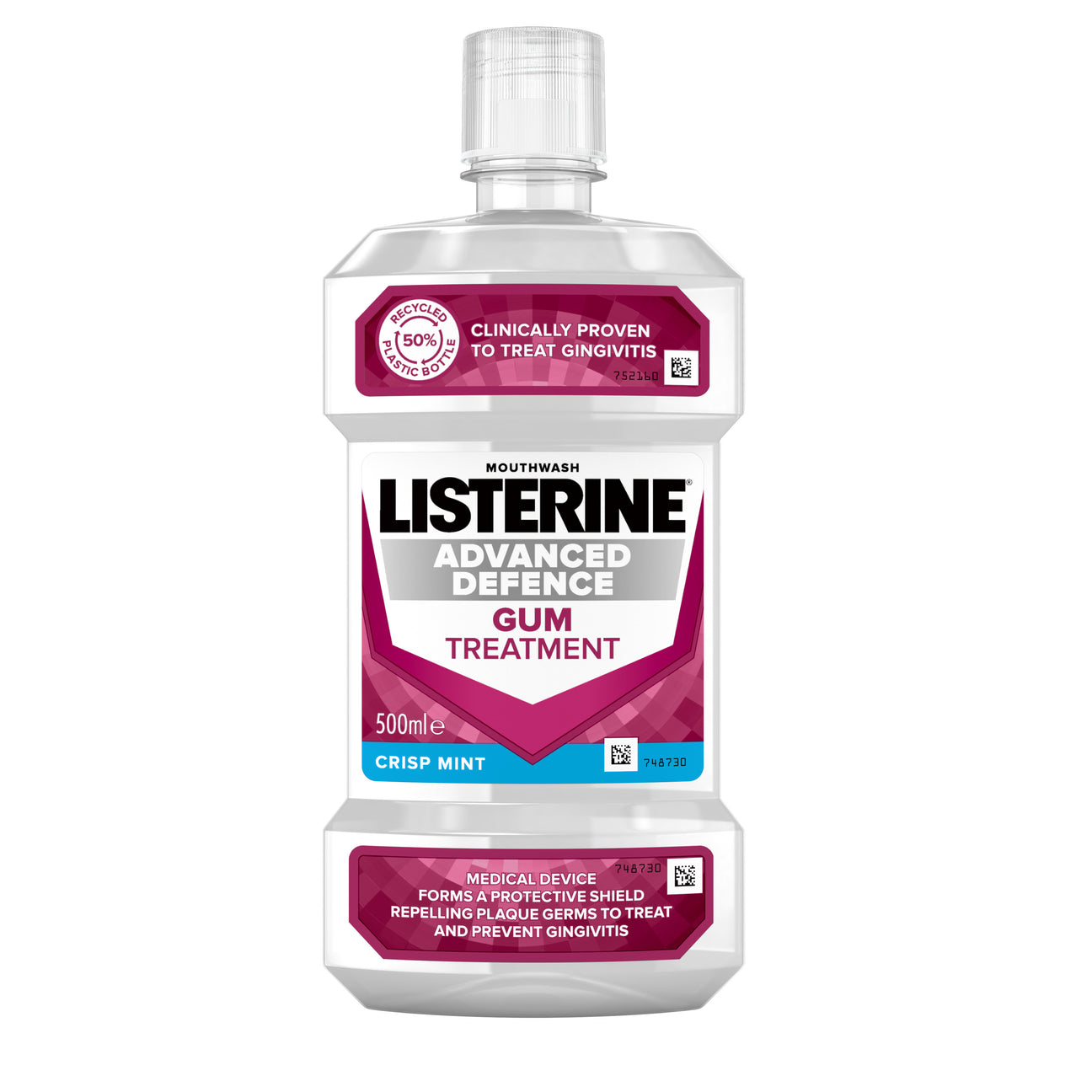 Listerine Advanced Defence Crisp Mint Gum Treatment 500ml