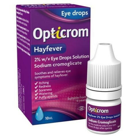 Opticrom anti -allergic relief and therapy for pollen hot pollen (relieves itching of the eyes, tears, allergic conjunctivitis) Sodium glycin 2%drop eye drops eye drops - 10ml