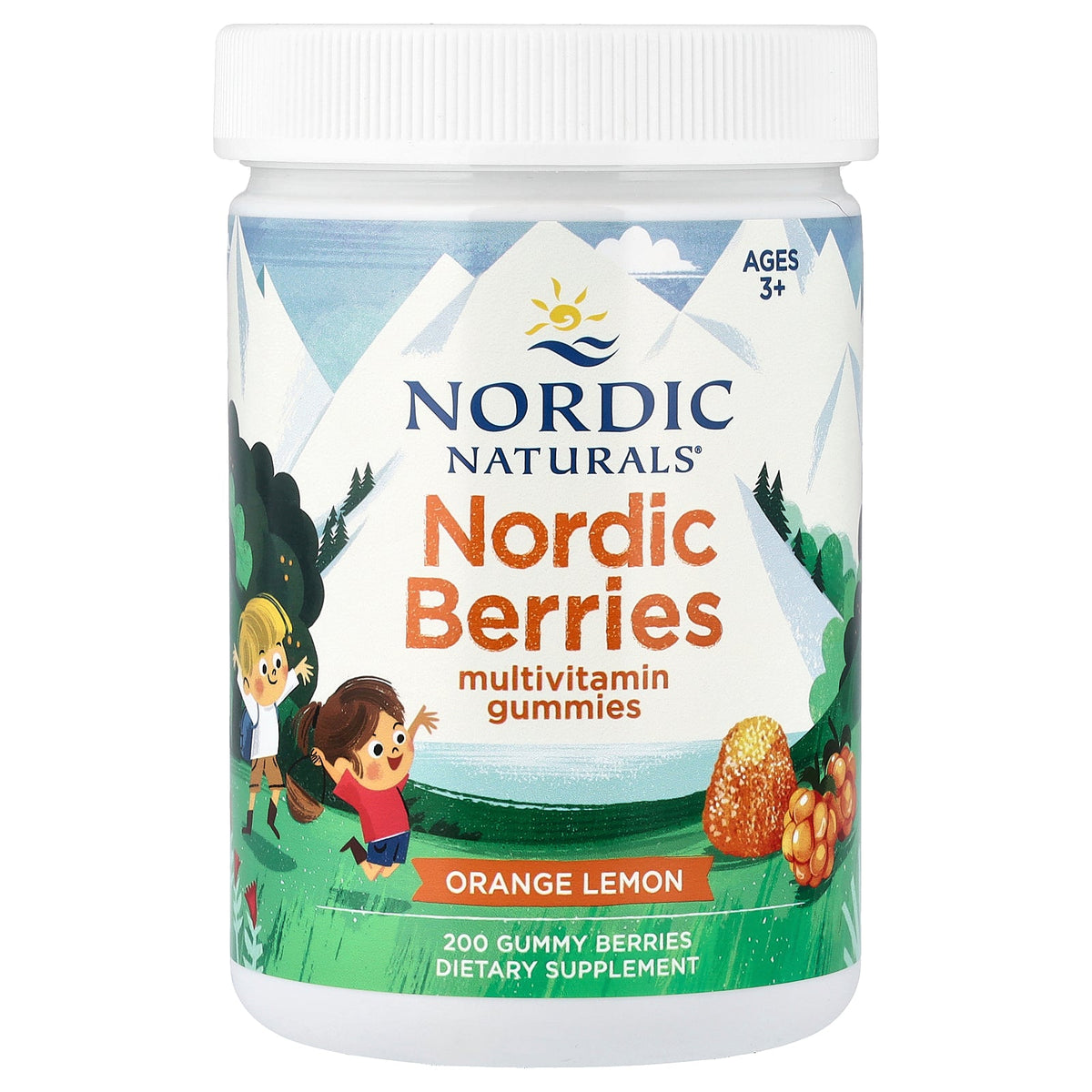Nordic Naturals Nordic Berries Multivitamin Gummies Ages 3+ Original Flavour - 200 Gummies — product packaging