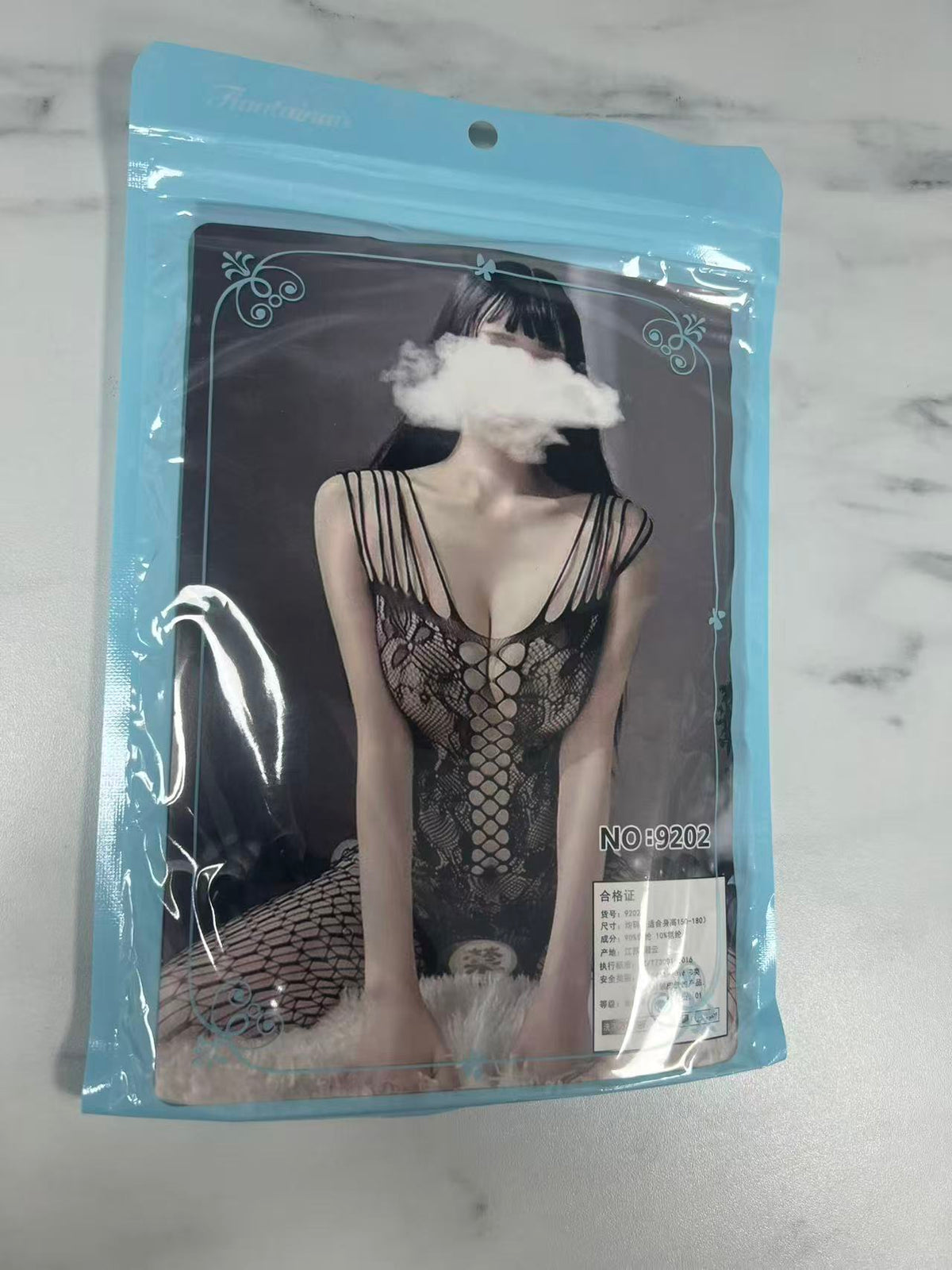 Women’s Black Lace Fishnet Bodystocking – Strappy Cut-Out One-Piece Lingerie