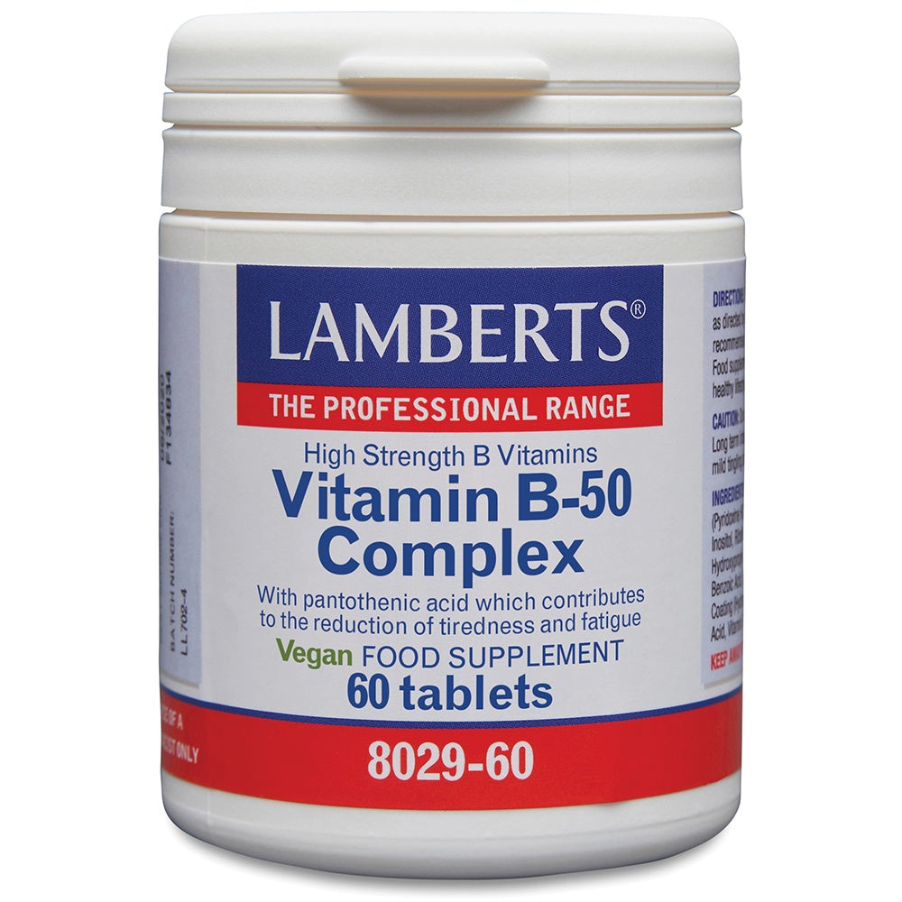 Lamberts Vitamin B-50 Complex - 60 Tablets — product packaging