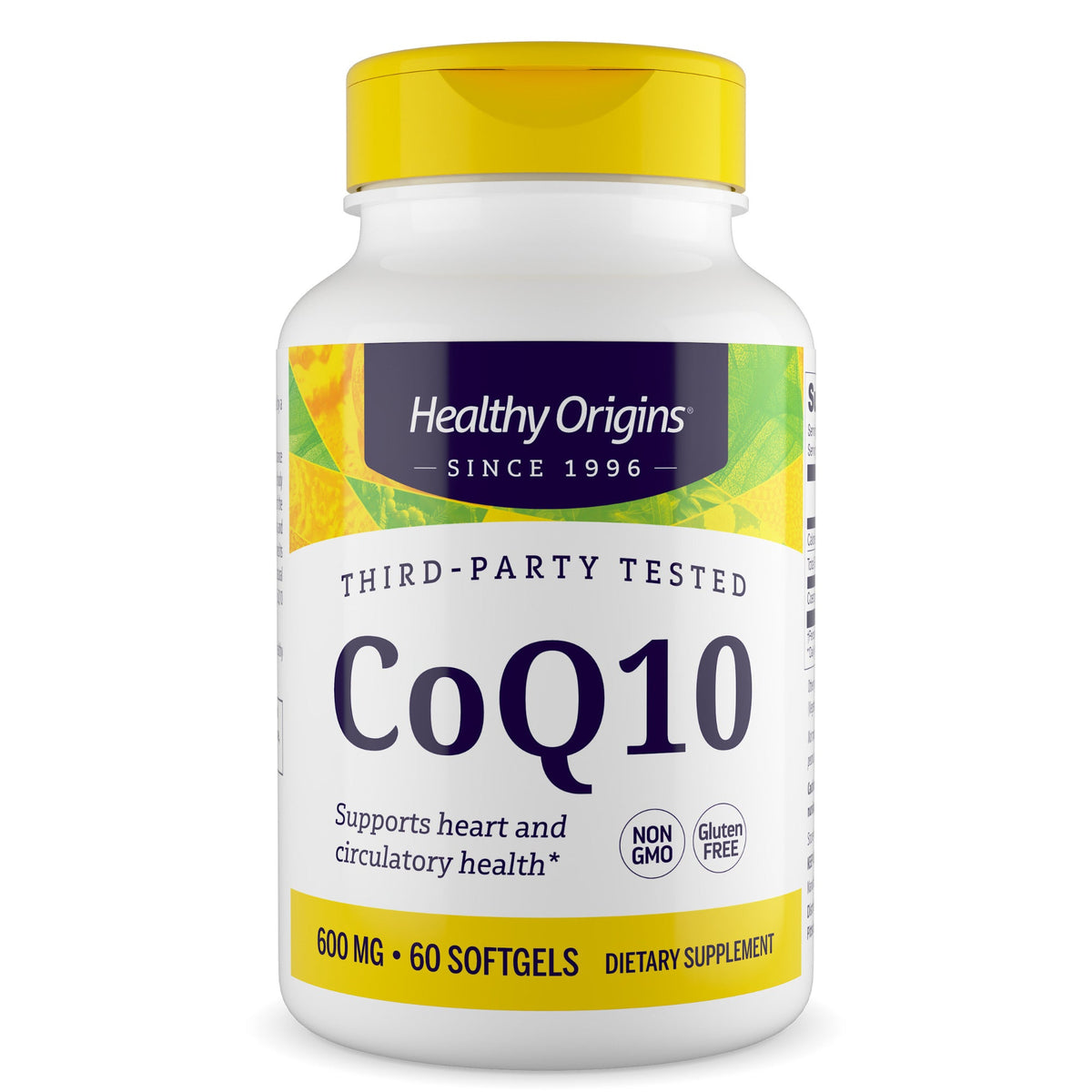 Healthy Origins CoQ10 600mg Softgels - 60 Softgels — product packaging