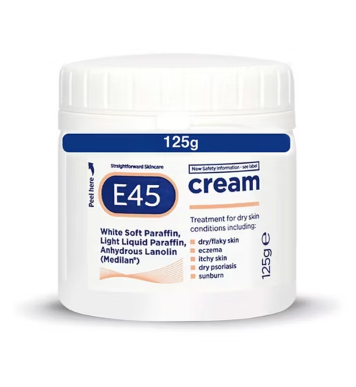 E45润肤乳霜,适用于干性皮肤和湿疹 - 125克