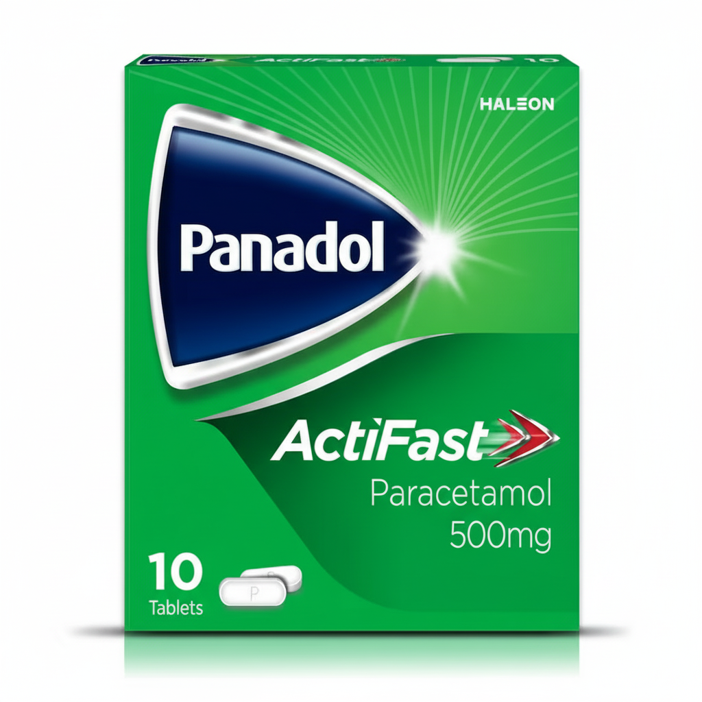 Panadol Actifast Paracetamol 500mg Tablets - 10 Tablets — product packaging