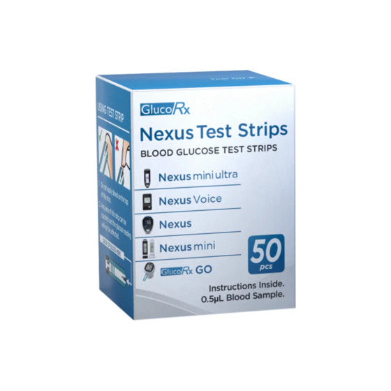 GlucoRx Nexus 50 Blood Glucose Test Strips