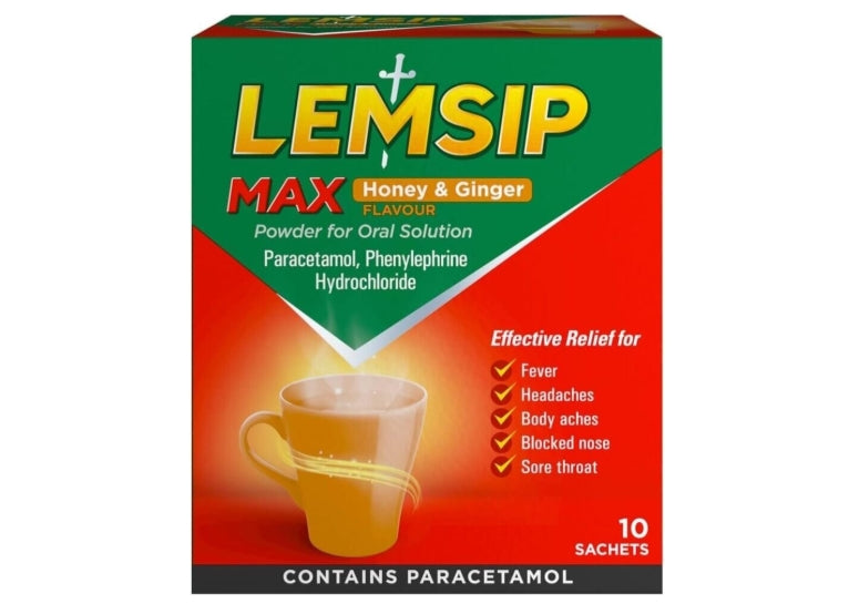 Lemsip Max Sachets Honey And Ginger - 10 Sachets
