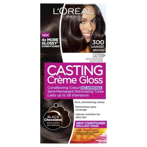L'Oréal Paris Casting Crème Gloss Semi-Permanent Hair Colour - 300 Darkest Brown — product packaging