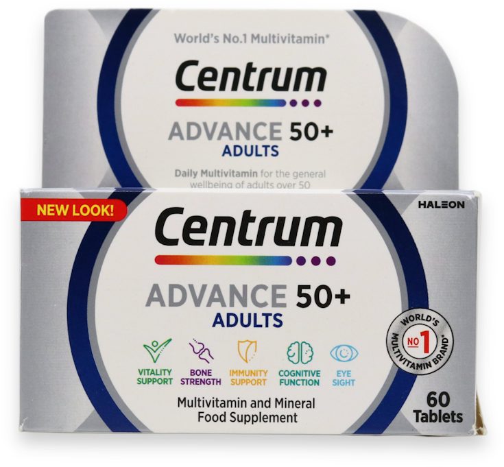 Centrum Advance 50+ Adults Multivitamin & Mineral - 60 Tablets — product packaging