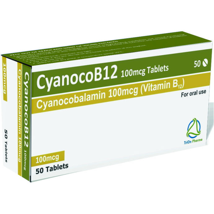 Vitamin B12 Cyanocobalamin 100mcg Tablets