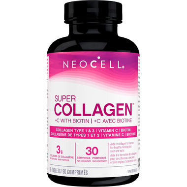 NeoCell Super Collagen + Vitamin C & Biotin - 90 Tablets — product packaging