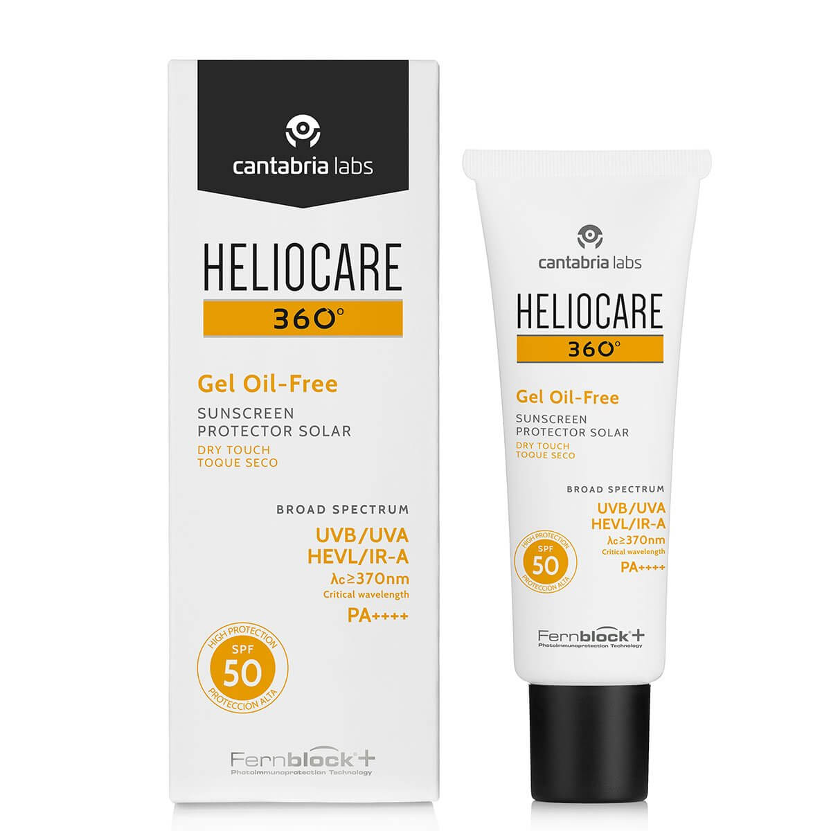 Heliocare 360 Oil-Free Dry Touch Gel SPF50 - 50ml — product packaging