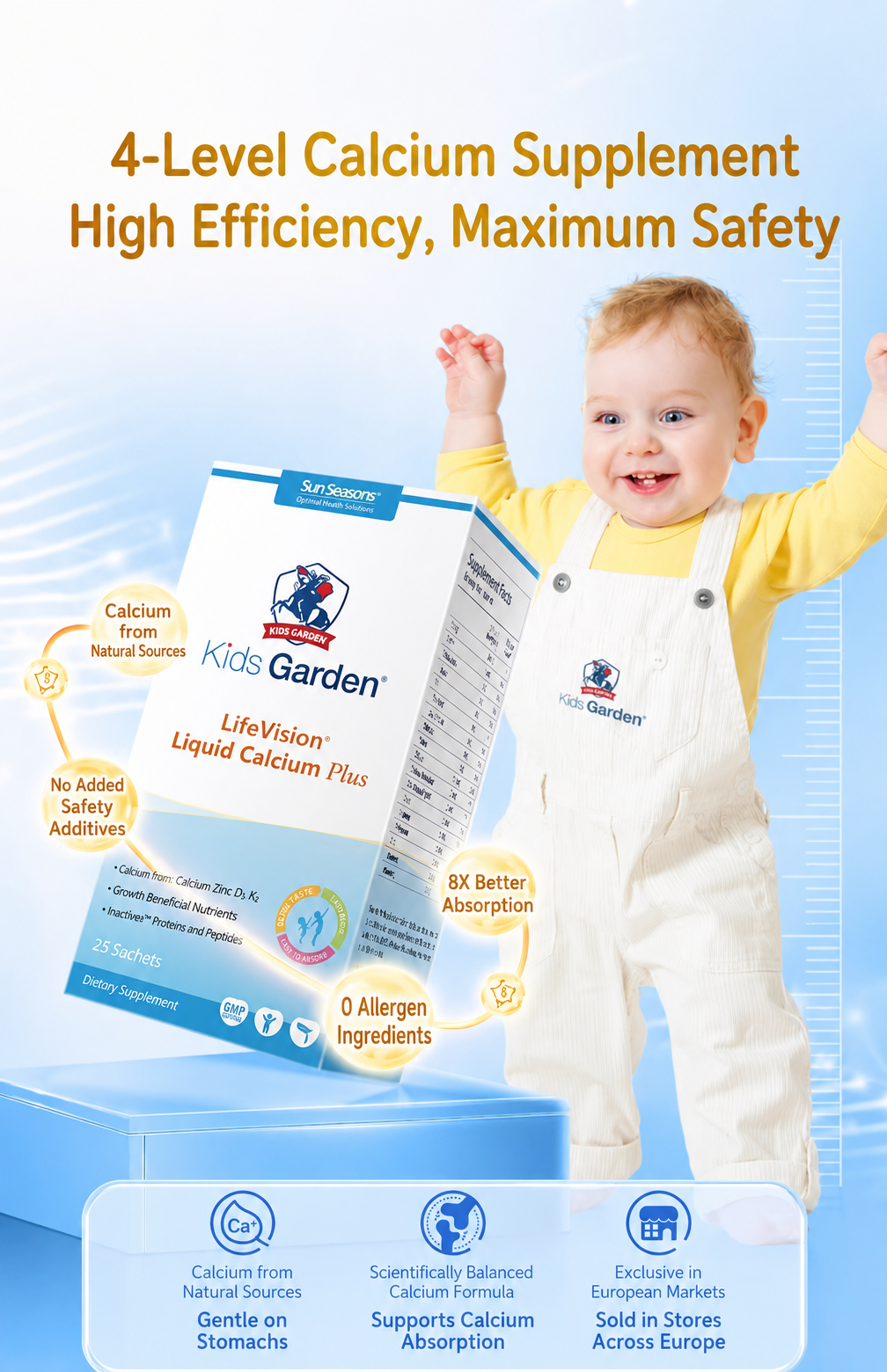 Kids Garden LifeVision®兰骑士 赖氨酸补钙长高-液体加强版 (保质期:18/03/2026)