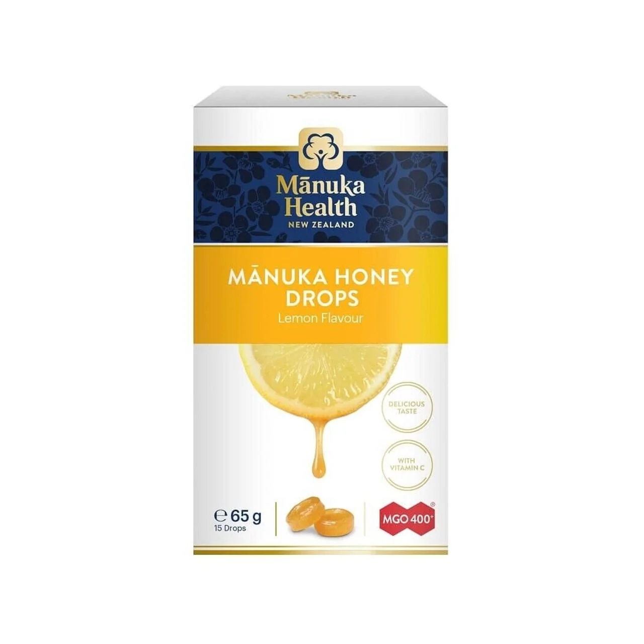 Manuka Health MGO 400 Manuka Honey Lozenge Drops with Lemon