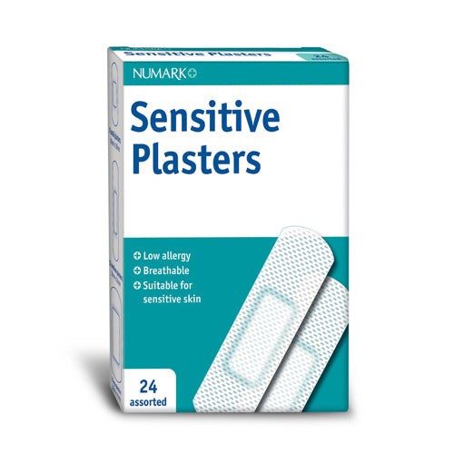 Numark Sensitive Plasters Assorted Sizes - 24 Plasters — product packaging