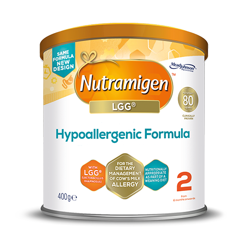 British Mead Johnson Nutramigen 2 LGG deep hydrolyzed baby milk powder low allergic formula contains LGG probiotics, 2 sections (6-12 months babies) 400 grams (only British)