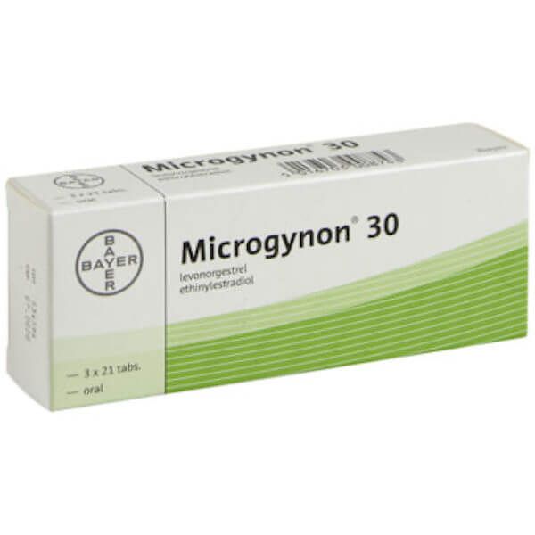 包装图:Microgynon 30 复方避孕药(炔雌醇 30 微克/左炔诺孕酮 150 微克)– 3 个月装(63 片) — 仅供参考,包装可能不同