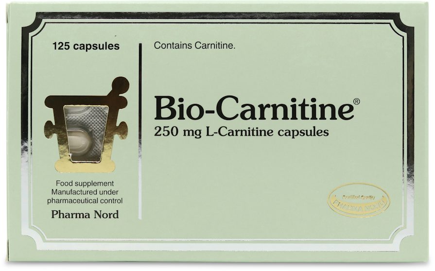 Pharma Nord Bio-Carnitine 250mg L-Carnitine - 125 Capsules — product packaging