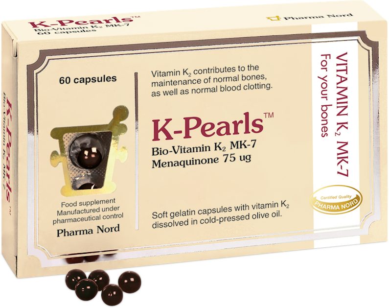 Pharma Nord K-Pearls Vitamin K2 MK-7 75mcg - 60 Capsules — product packaging