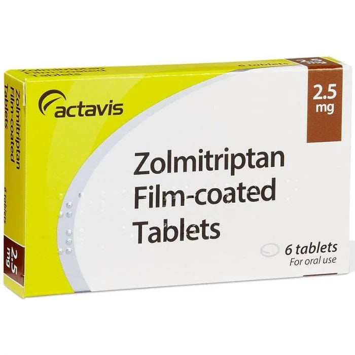 Zolmitriptan 2.5mg tablets (6 tabs)