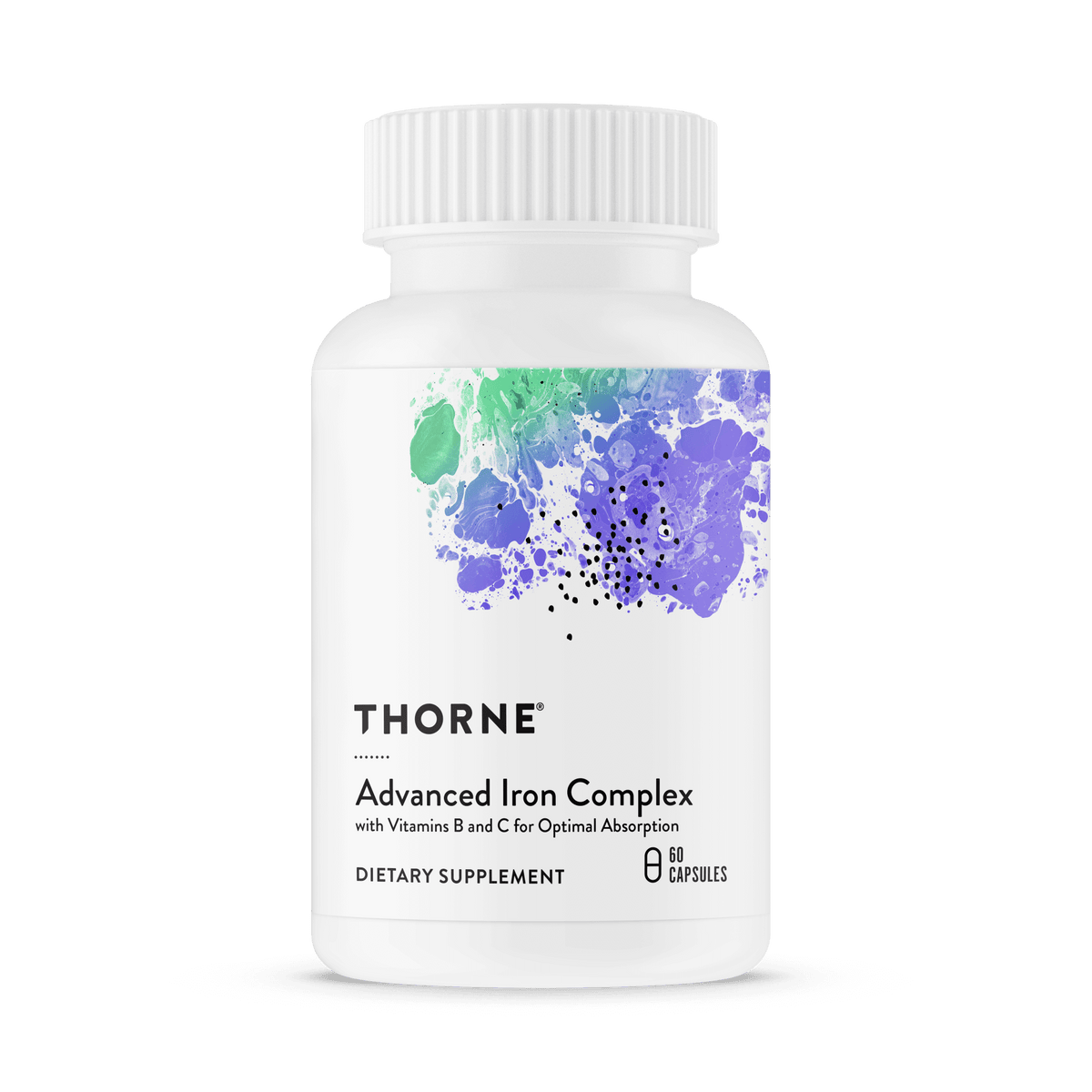 Thorne Advanced Iron Complex 36mg - 60 Capsules — product packaging