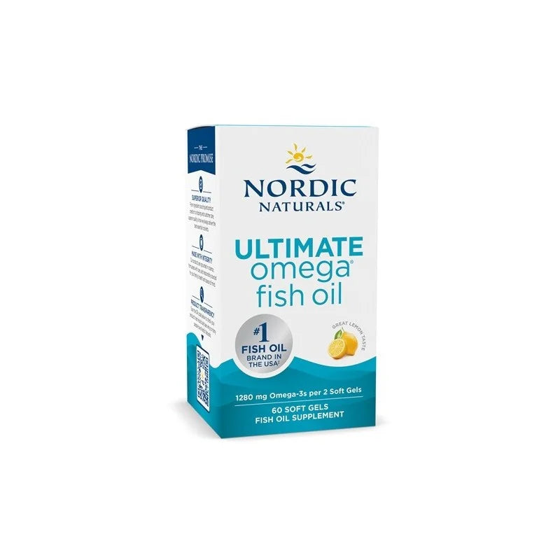 终极欧米伽 1280毫克 柠檬味 60粒软胶囊 Nordic Naturals