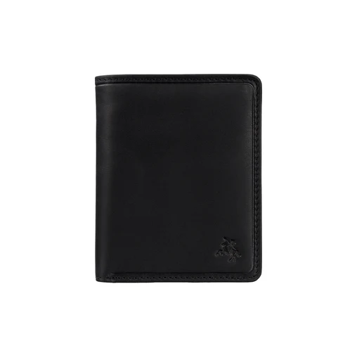 Visconti Fabio VT94 Matte Black Leather Slim Card Wallet