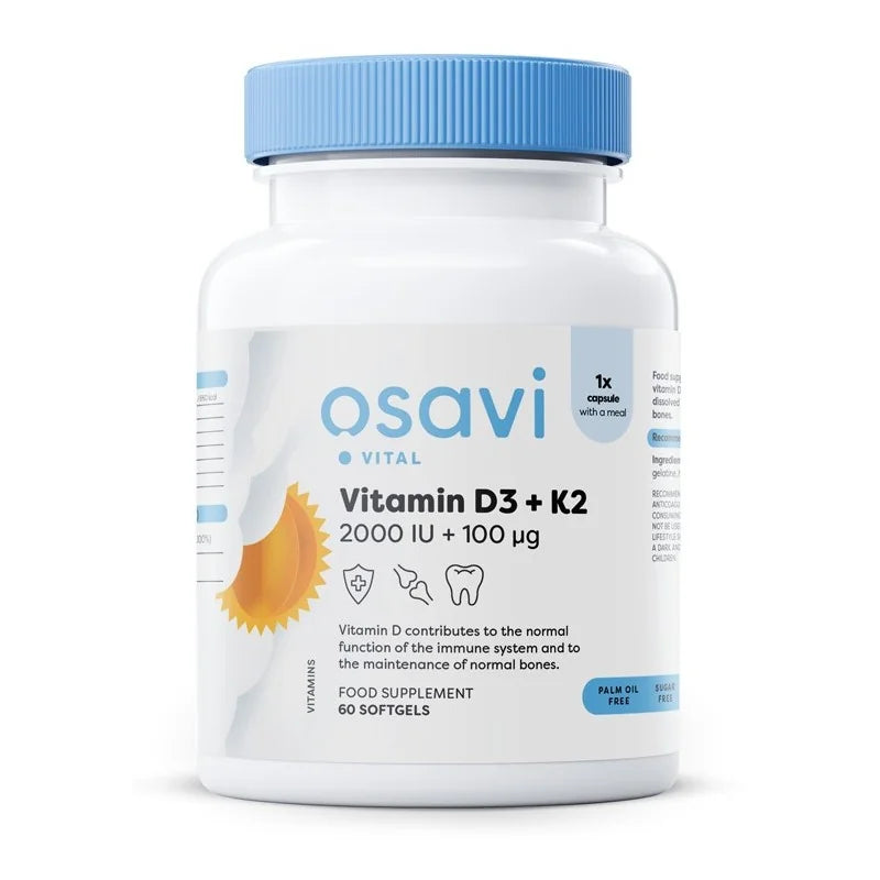 Osavi Vitamin D3 K2 2000IU & 100mcg 60 Softgels