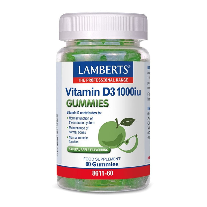 Lamberts 维生素D3软糖 1000IU - 60粒