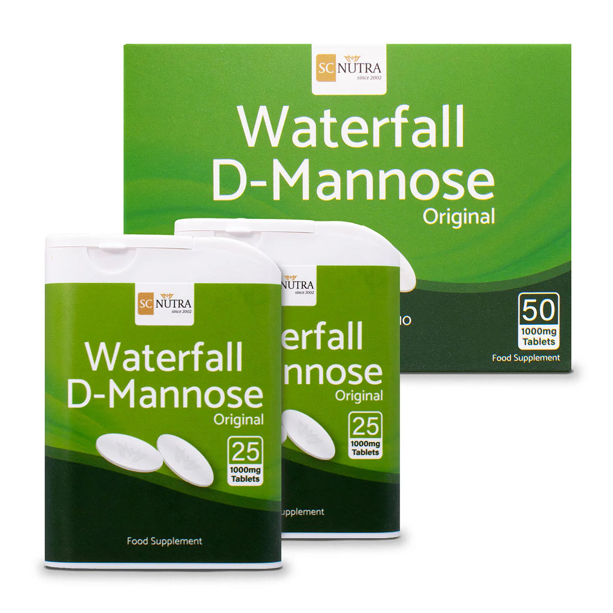 Waterfall D-Mannose Tablets 1000mg/ 50 tablets