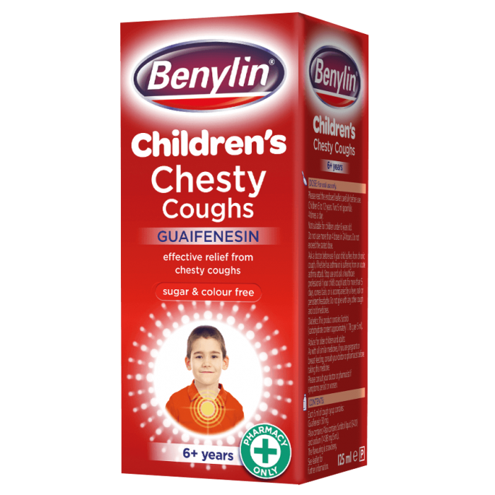 Benylin Children's Chesty Coughs 6+125ml Children's Cough Medicine (help dilute mucus, alleviate mucus accumulation of chest tightness)