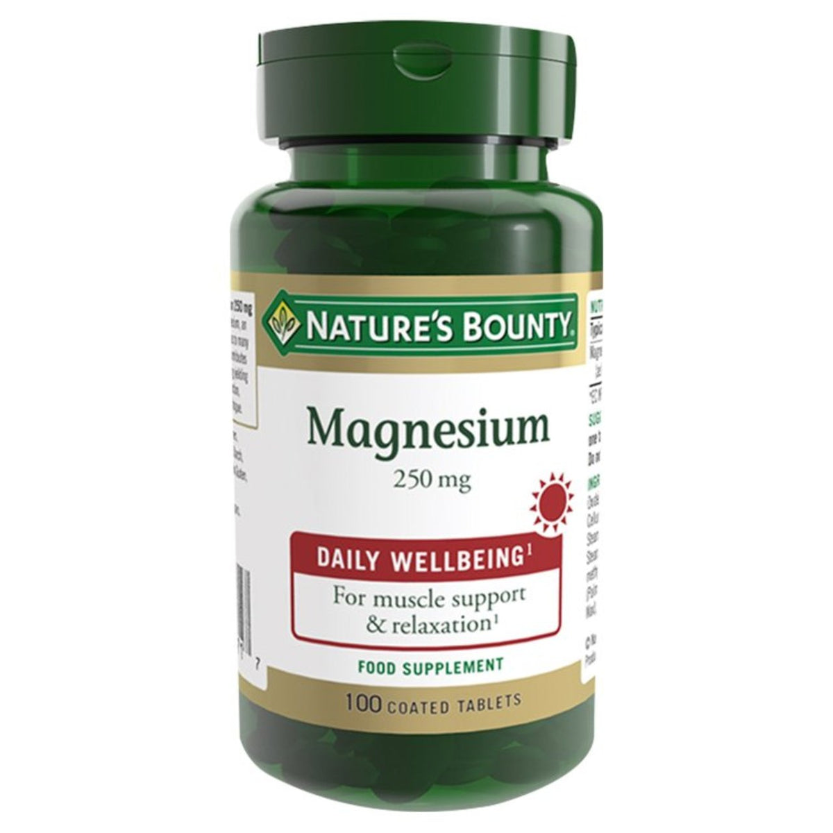 Nature's Bounty Magnesium 250mg - 100 Coated Tablets — product packaging