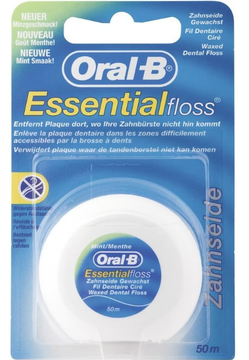 Oral-B Essential Floss waxed dental floss mint 50m
