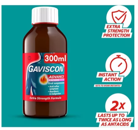 Gaviscon Advance Heartburn & Indigestion Liquid Aniseed 300ml — product packaging