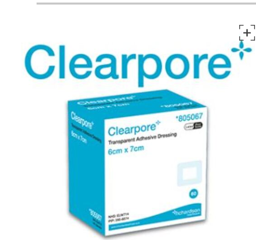 Clearpore Transparent Waterproof Post-Operative Adhesive Dressing 6 x 7 cm - 1 Piece — product packaging