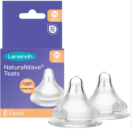 Lansinoh NaturalWave teat size M - extra slow milk flow - especially suitable for newborns - 3 months+
