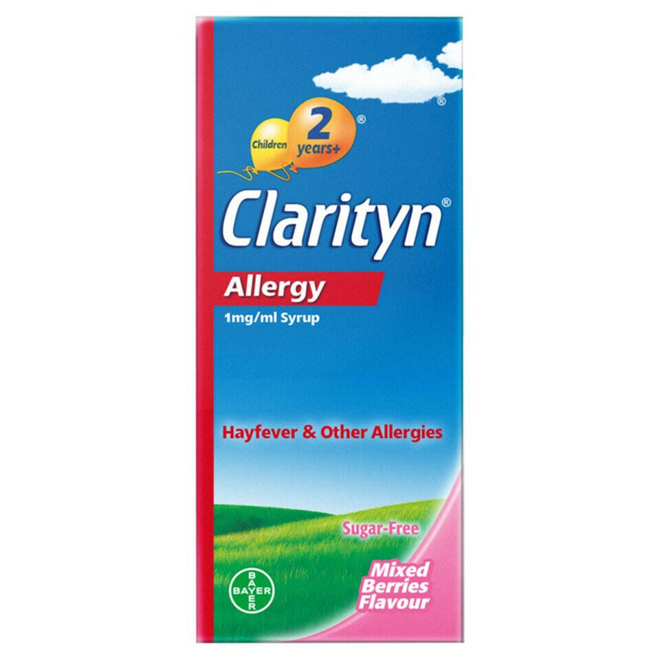 Clarityn Allergy 1mg/ml loratadine syrup sugar free 60ml