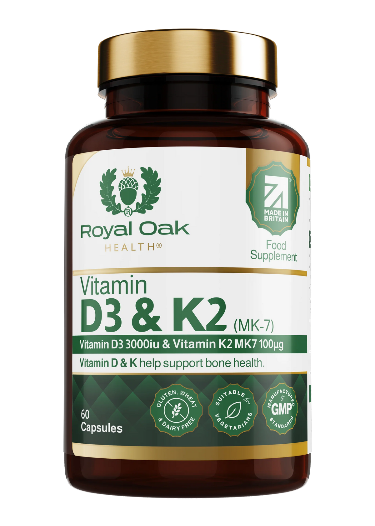 Royal oak Vitamin D3(3000iu) with Vitamin K2(mk7)