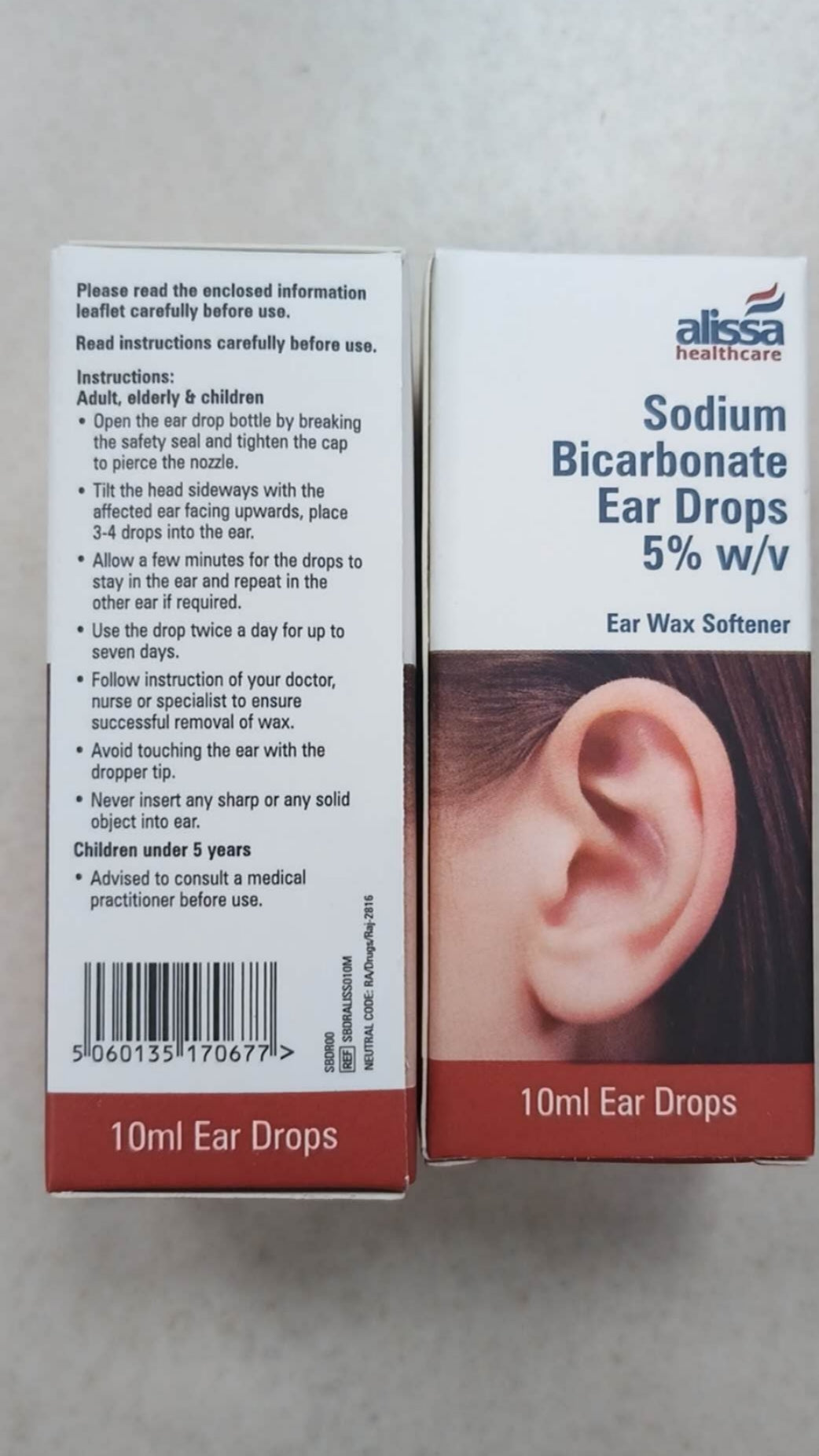Sodium Bicarbonate Ear Drops 5% w/v (10 ml)