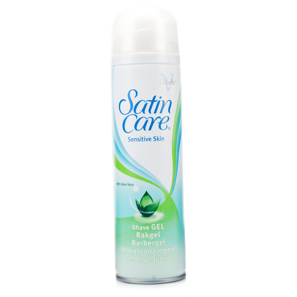 Gillette Satin Care Sensitive Skin Shave Gel with Aloe Vera - 200ml — product packaging