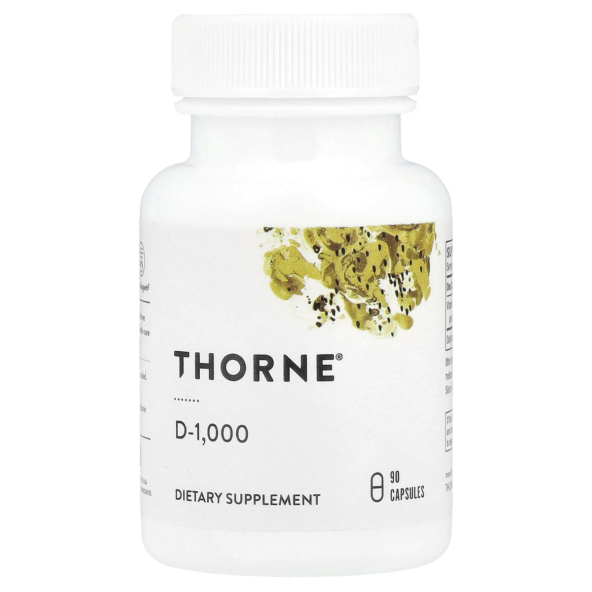 Thorne Vitamin D-1,000 (D3 25mcg) - 90 Capsules — product packaging