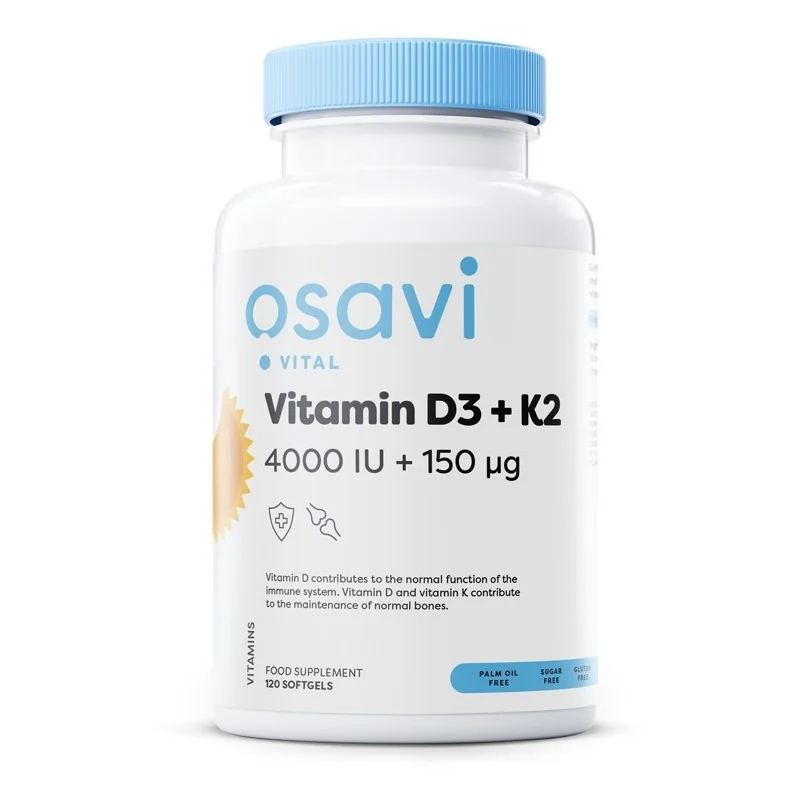 Osavi Vitamin D3 K2 4000 IU 150 mcg - 120 Softgels