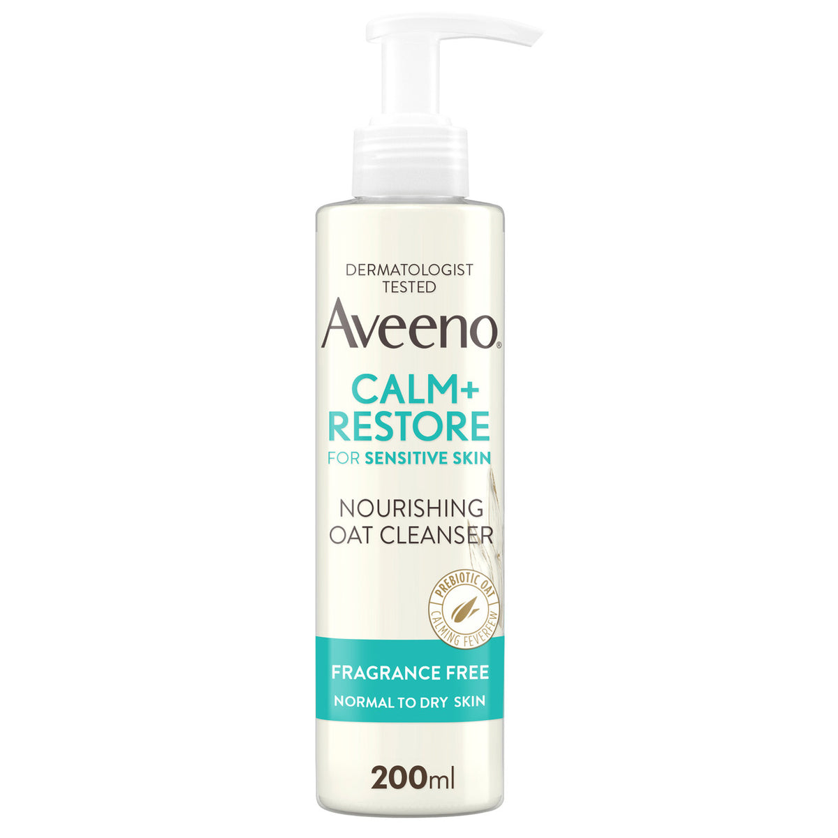 Aveeno Face Calm + Restore Nourishing Oat Cleanser for Sensitive Skin - 200ml — product packaging