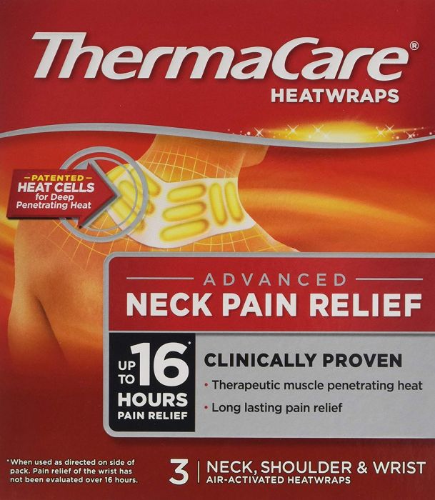 Thermacare Therapeutic Heat Wrap Neck, Shoulders & Wrist 3s (Neck Pain Relief)