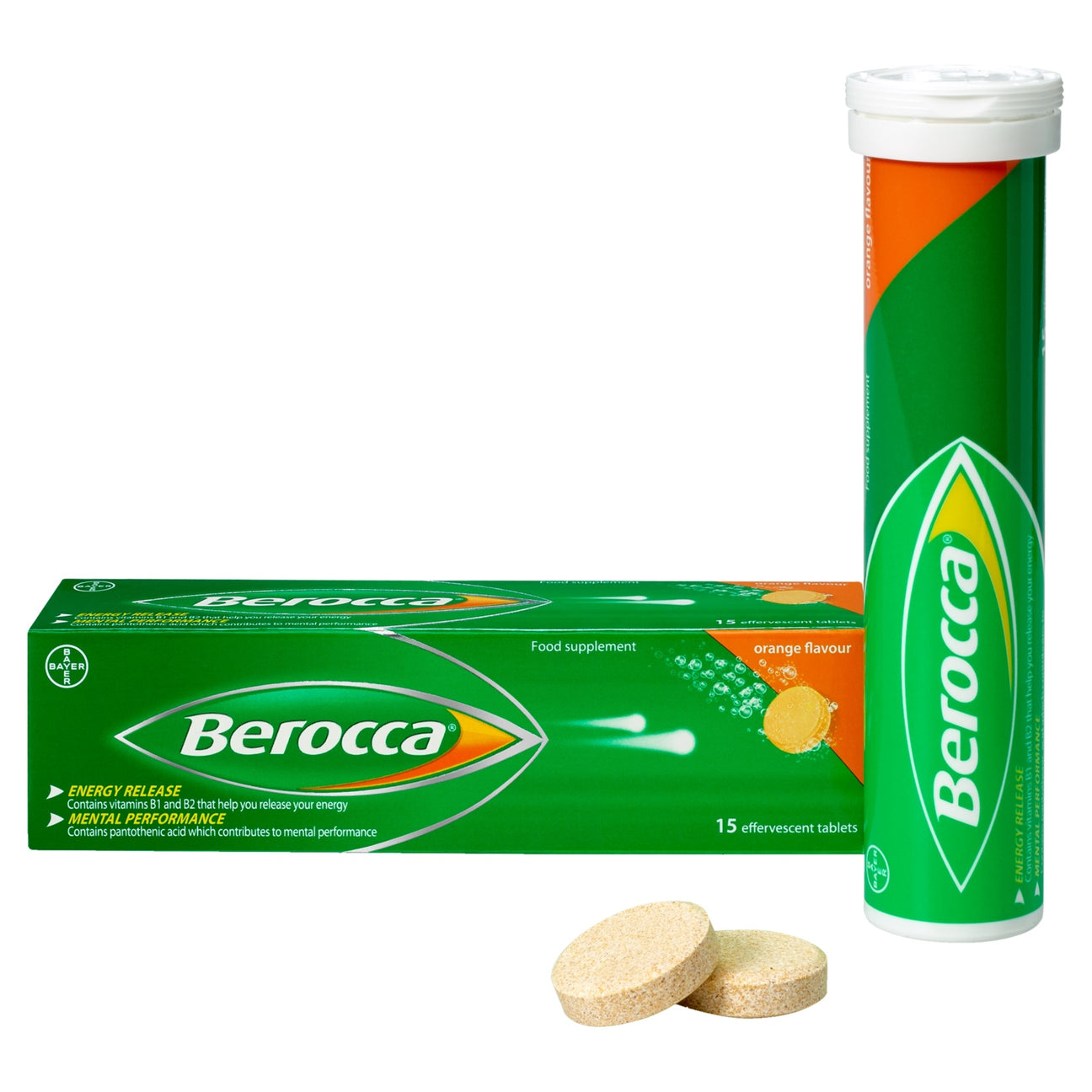 Berocca® Orange Effervescent Tablets 15 sugar free tables
